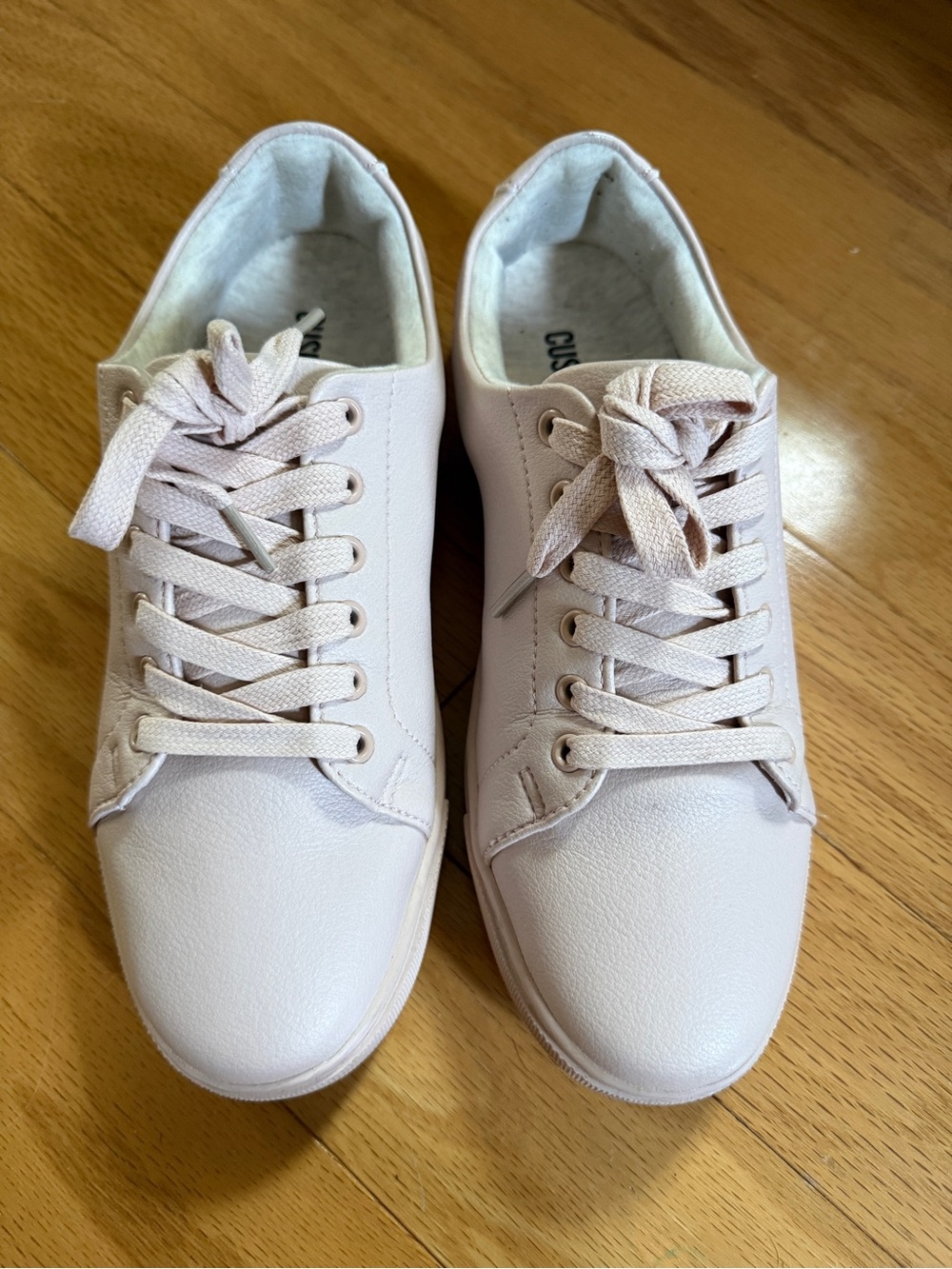 Everyday Lace-Up Sneakers in Blush Pink